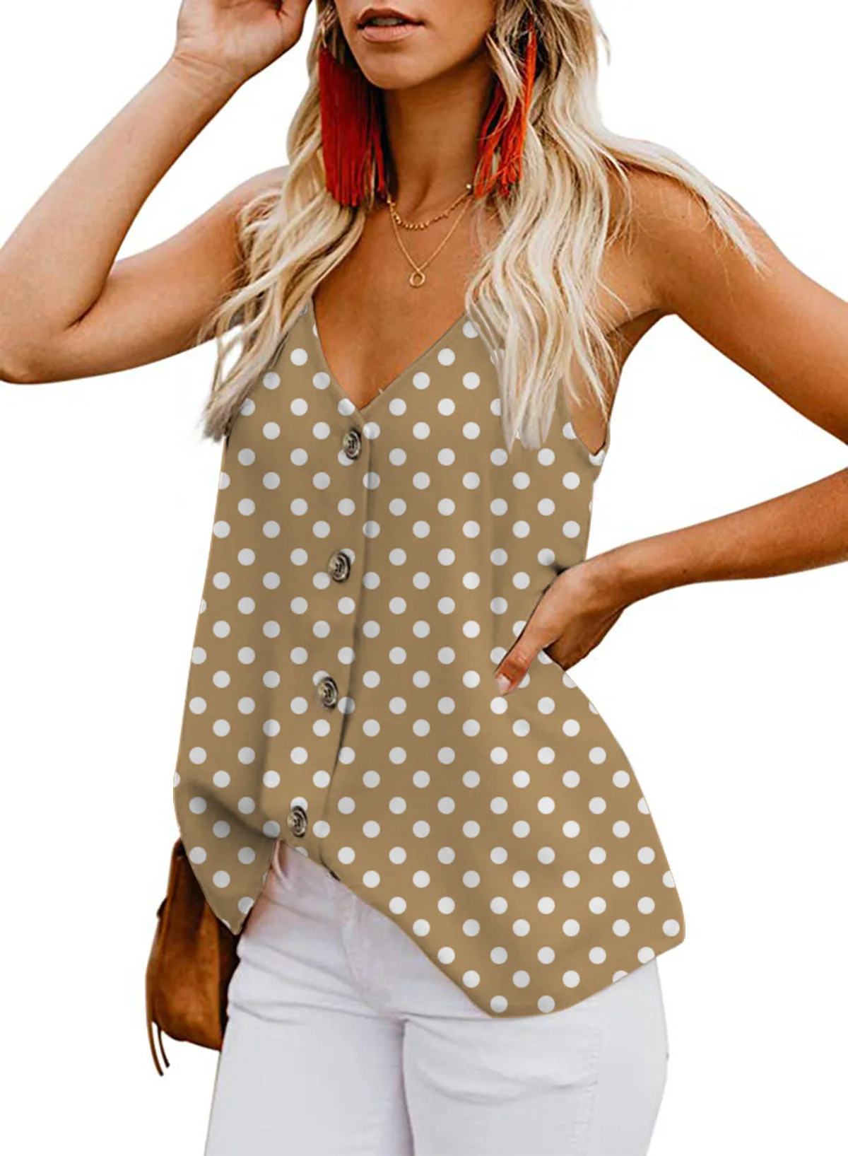 Одежда OWLPRINCESS Летняя Сексуальная Повседневная футболка с принтом в горошек на