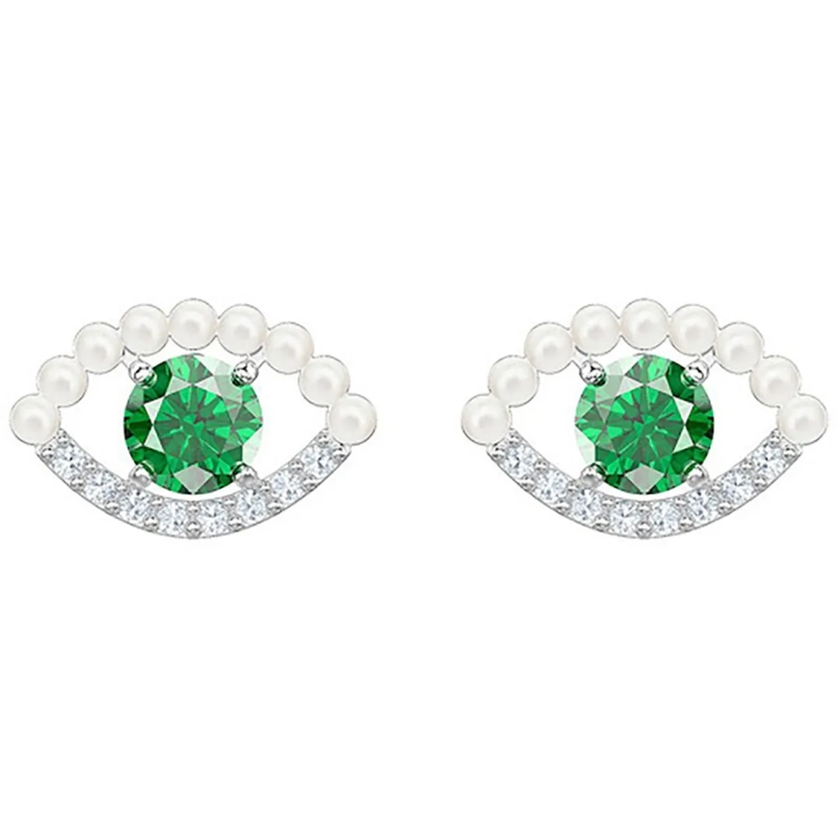 

2020 Fashion Ladies Accessories SWA Charming LUCKILY Green Pearl Eye Jewelry Decoration Necklace Female Romantic Gift