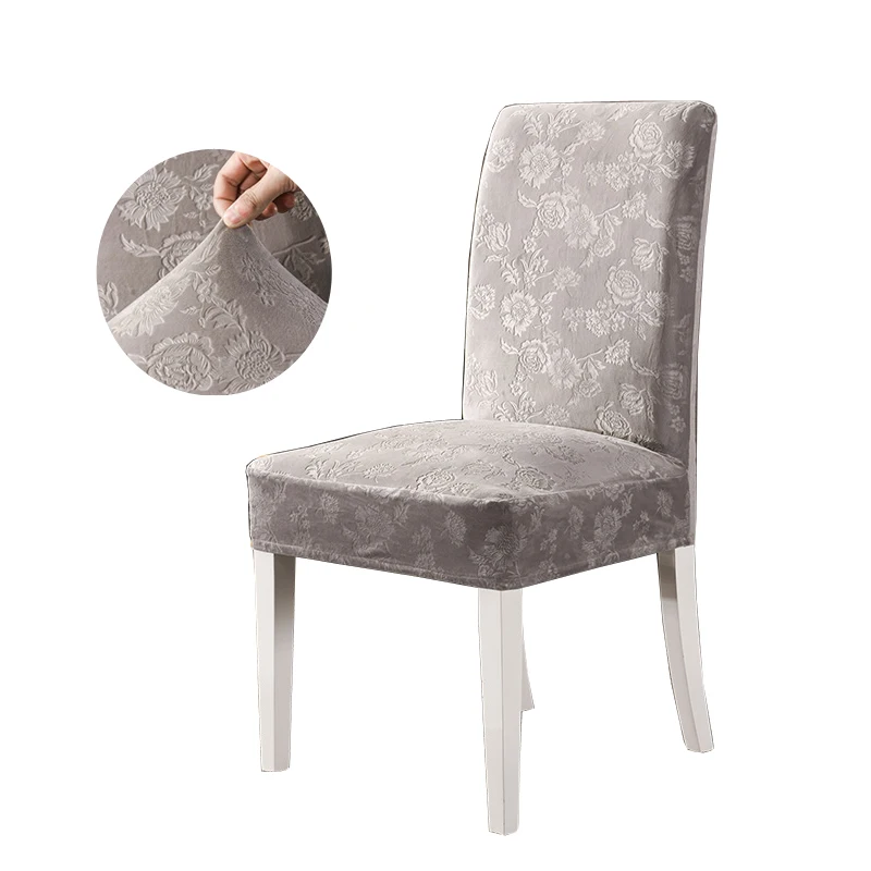 

velvet smooth stretch Chair Covers Spandex For Wedding Dining Room Office Banquet housse de chaise chair cover