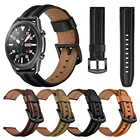 Ремешок кожаный для Samsung Galaxy Watch 3 45 мм 41 мм, сменный Браслет для смарт-часов 46 мм