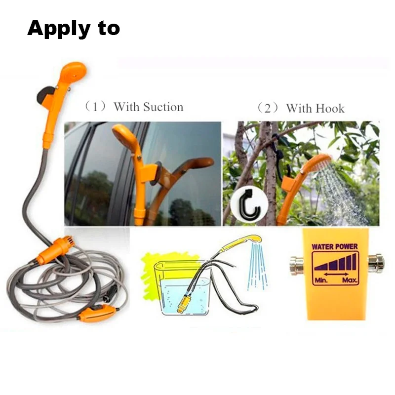 душ для кемпинга Переносной походный 12 в электрические уличные мешки воды