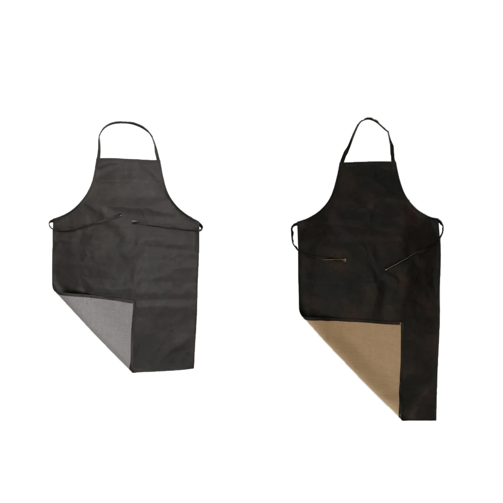 Антимасляный кожаный водонепроницаемый рабочий защитный фартук для ресторана