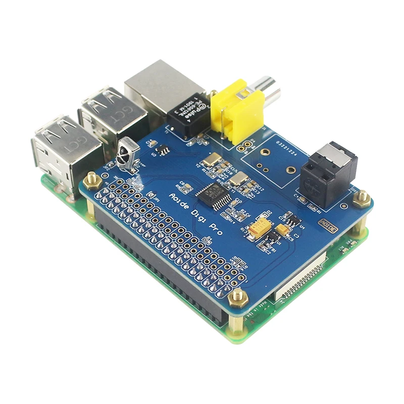 Raspberry Pi 4 AOIDE HIFI DiGi Pro цифровая звуковая плата расширения | Чехол из алюминиевого сплава для Raspberry Pi 4 модель 3B+/3B