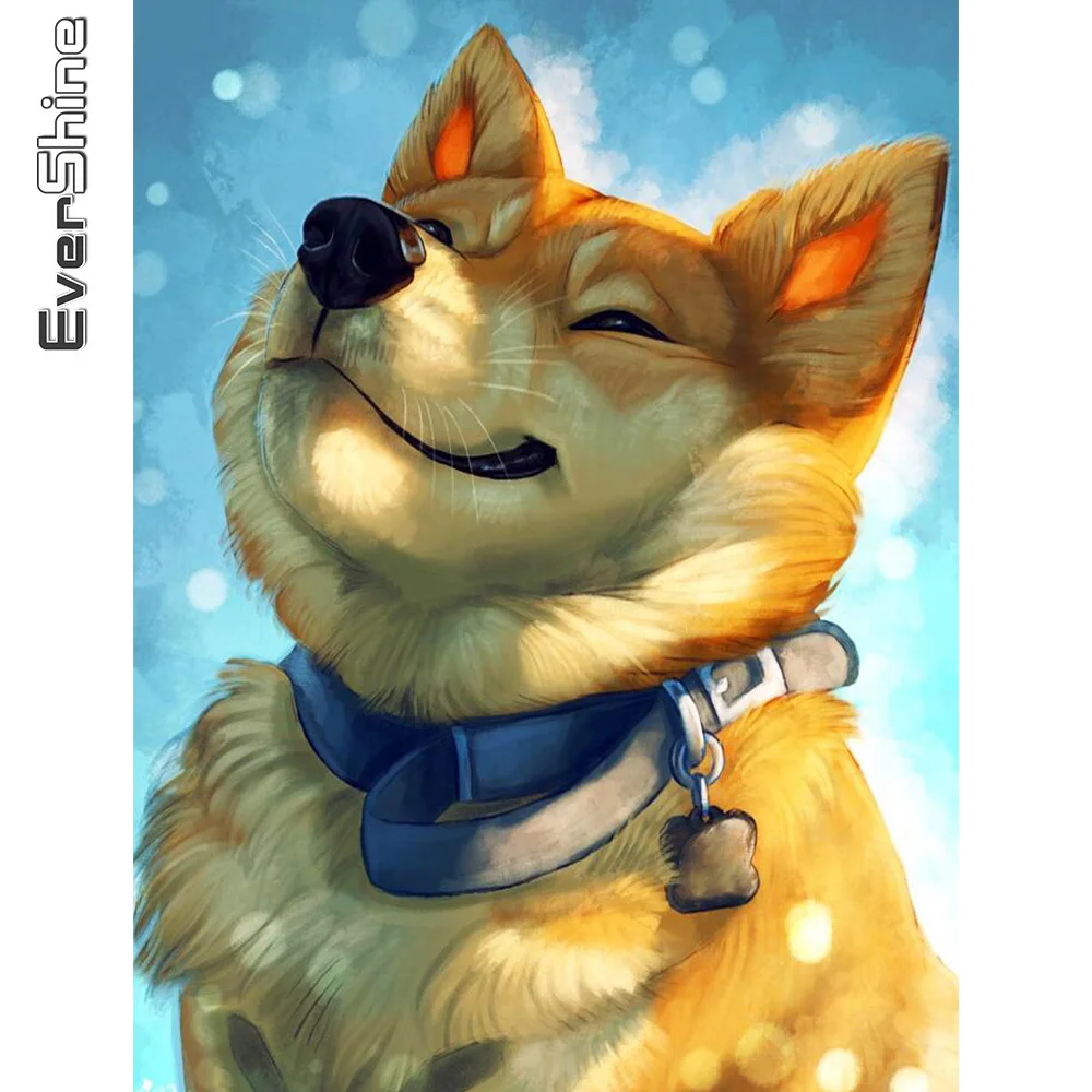 

Evershine алмазная живопись вышивка крестиком распродажа Алмазная мозаика собака Новое Поступление Вышивка Стразы 5D DIY детские подарки