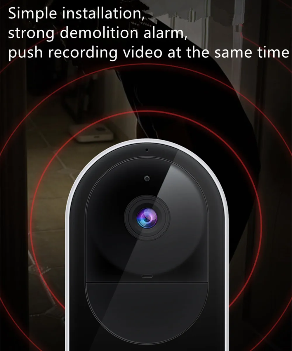 360 D819 смарт-видео, дверной звонок WiFi 1080P AI распознавание лица видео, работающий на линии внутренней связи инфракрасный облачная запись сигнализация беспроводная камера безопасности
