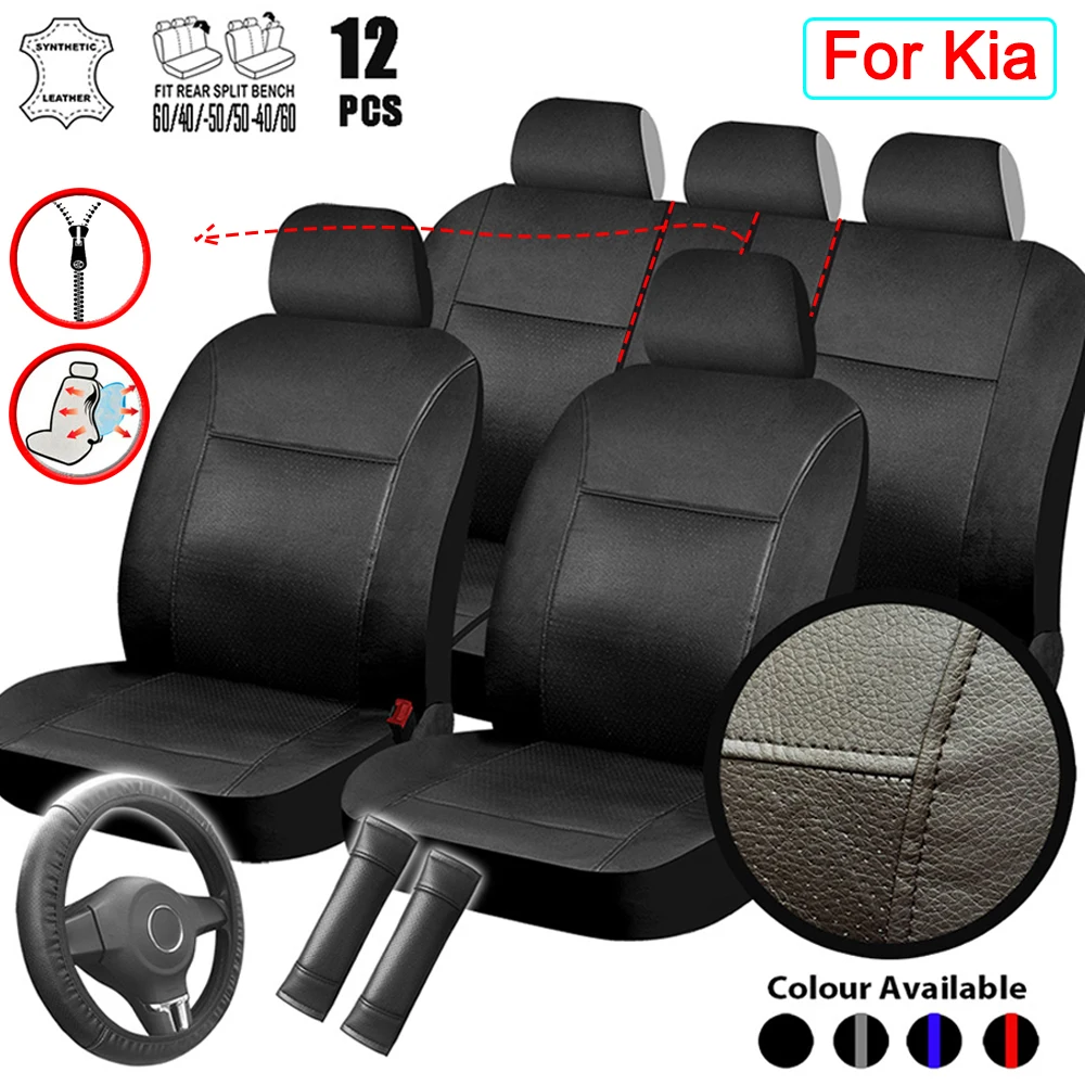 

Car Seat Cover Set PU leather Auto Accessories for Kia Carens Ceed Cee'd Sportswagon Sw 2008 2013 2017 Cerato 2014 K3 Forte 2011