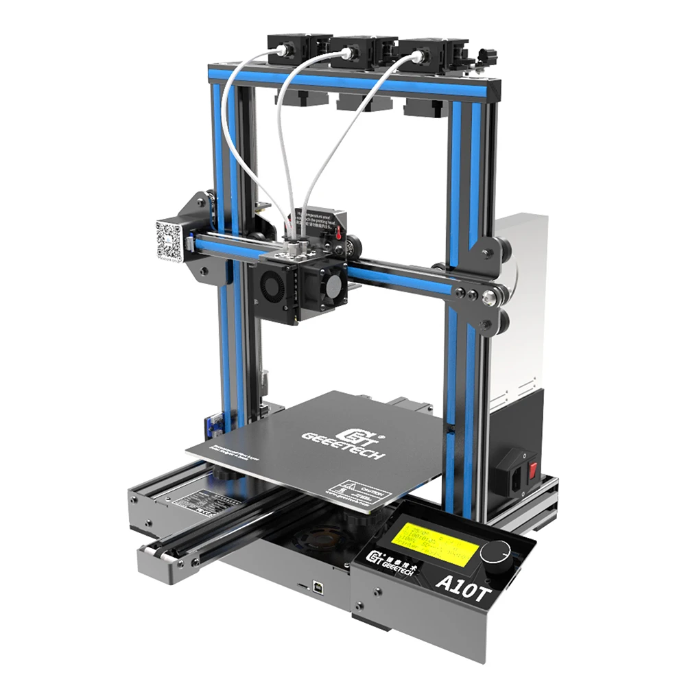 Geeetech 3d принтер A10T 3 в 1 из смешанного свойства обновления GT2560 V4.0 контроллер с открытым исходным кодом 220x220x250 мм LCD2004 FDM CE - Цвет: Синий