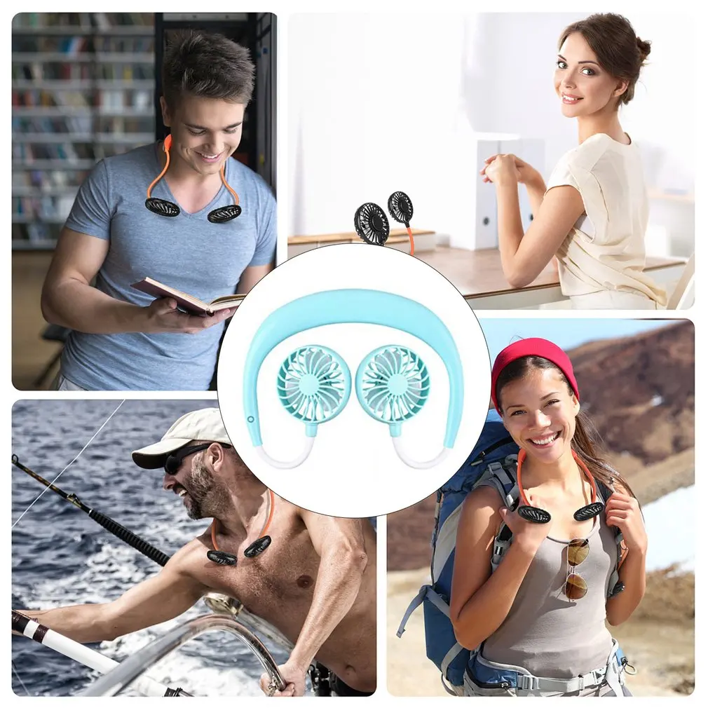

Lazy Mini Halter Fan Portable Home Office Cold Air Durable Fan 360 Universal Adjustment Pure Copper Motor