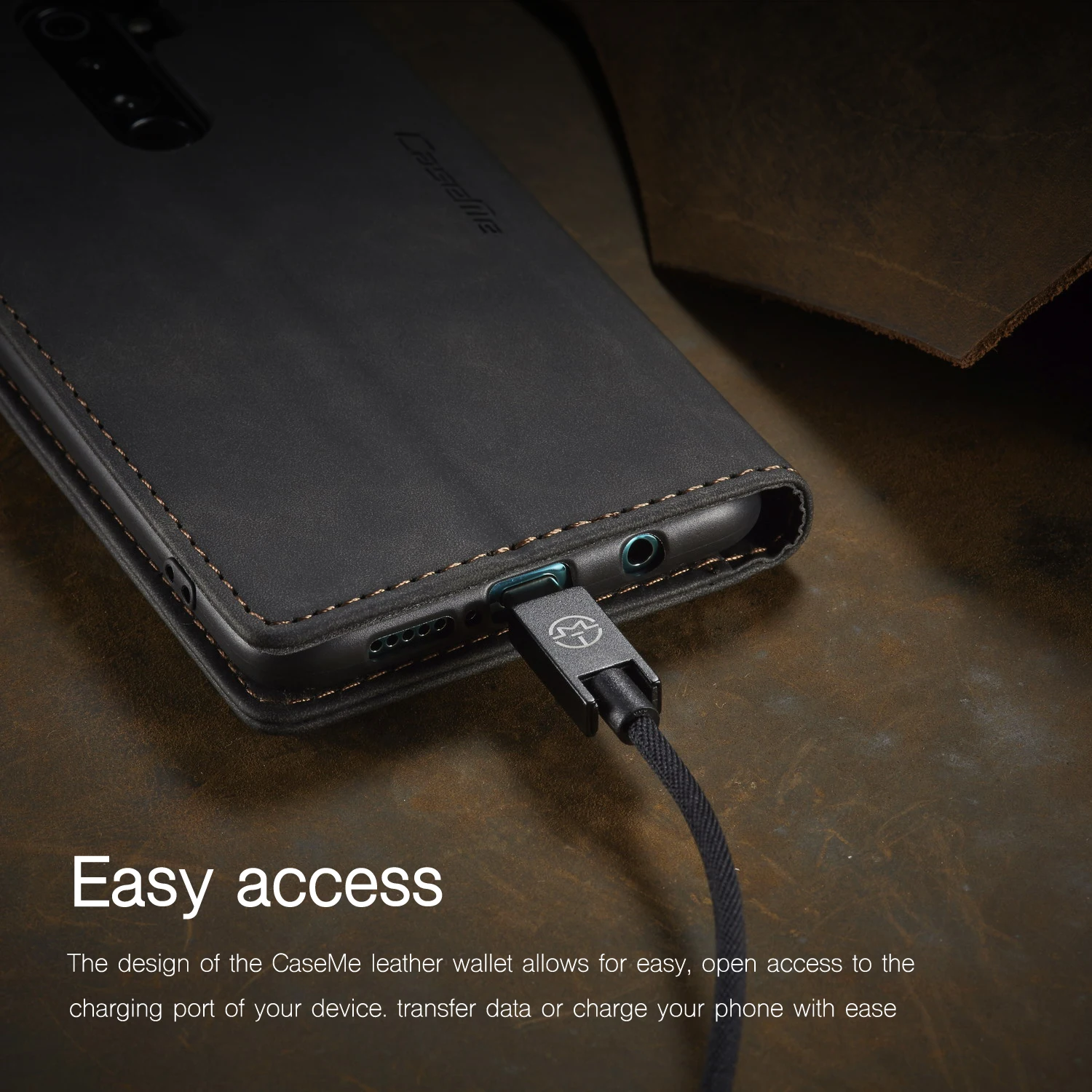 Кожаный чехол для XiaoMi RedMi Note 8 Pro CaseMe Ретро кошелек роскошный магнитный держатель