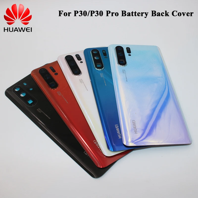 Оригинальная Крышка батарейного отсека Huawei P30 Pro стеклянный чехол для задней