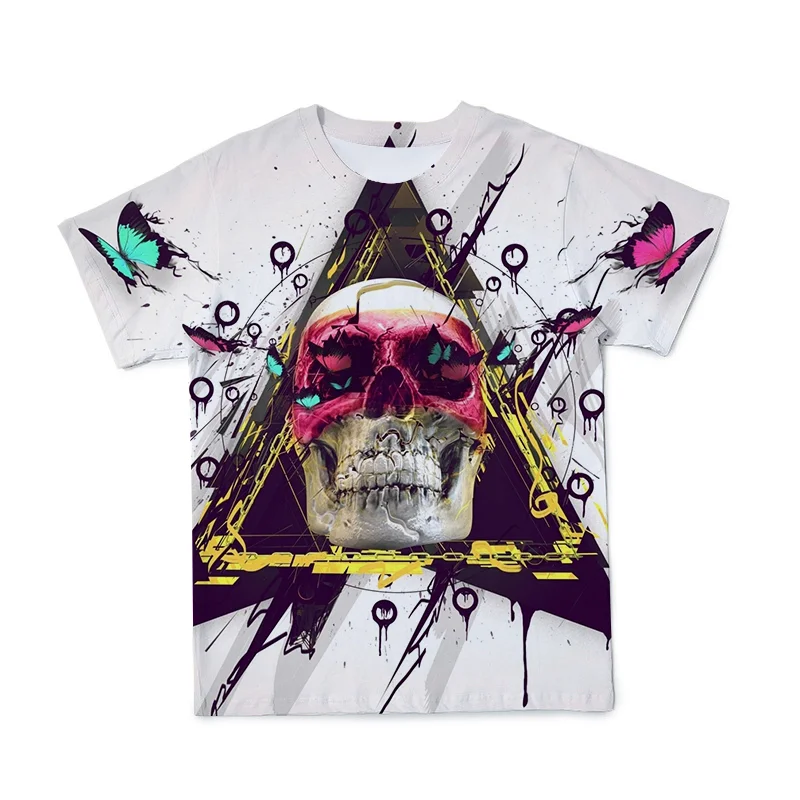

New Men's Summer 3D Skull Series Printed T-shirt Clothing Personality Casual O-neck T-shirt Large Size 100-6XL (Customizable)