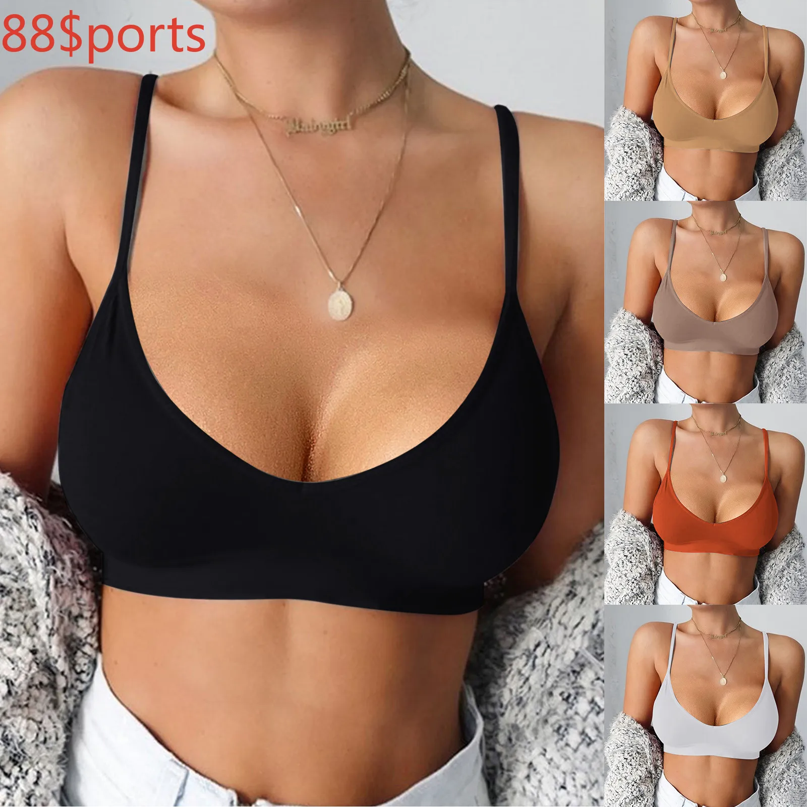 

Cotton Sports Bras Women Push Up Solid Sports Bra Jogging Gym Women Sports Bra Girl Underwear Fitness Running Fitness Sport Tops