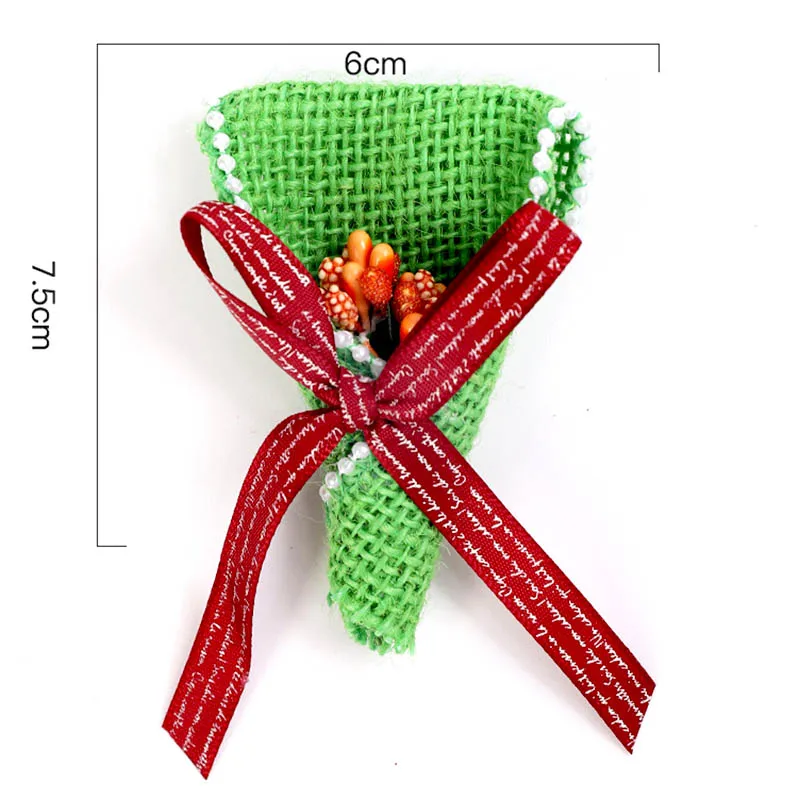 1 шт. джутовая хэндмейд в декорированном мешковиной горшке гессенской цветок