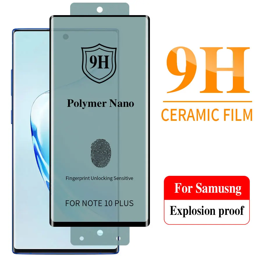 Мягкое керамическое закаленное стекло на клеевой основе для Samsung Galaxy Note 20 10 S21 Plus 9
