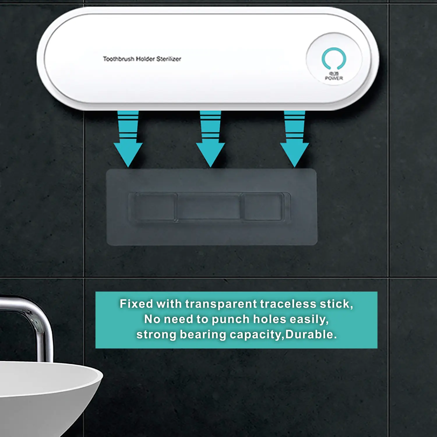 

UV Toothbrush Energy Disinfectant Drying Cleaning Bathroom Fast Drying Toothpaste Dispenser Holder Sanitizer Bathroom Set