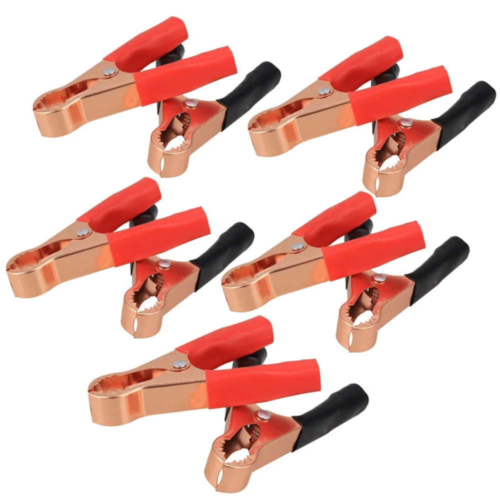 5 пар красный + черный автомобильный аккумулятор щипцы кабели Крокодил Зажимы
