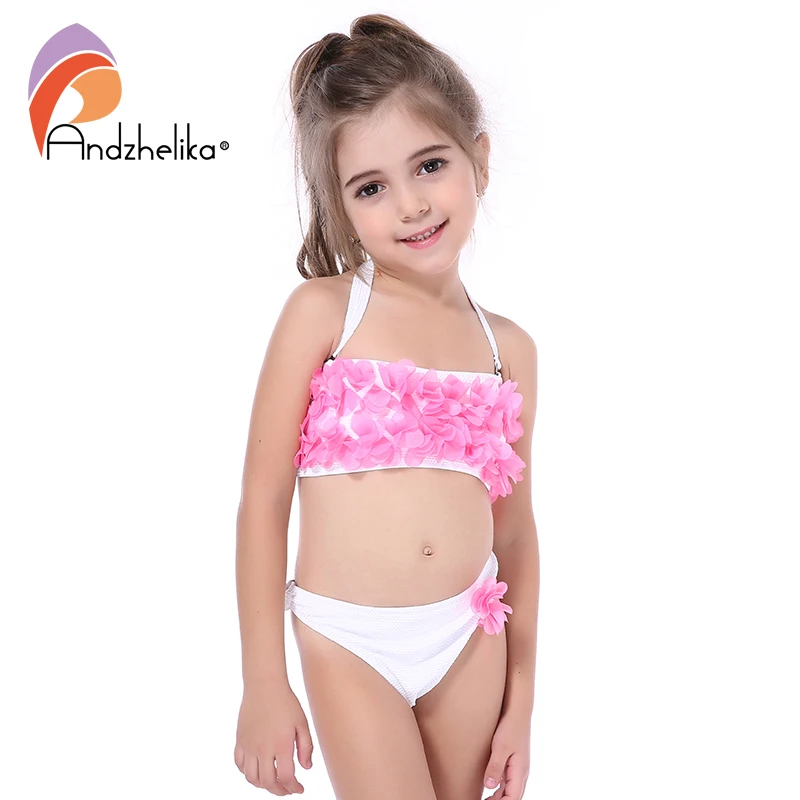 

Andzhelika bikini 2018 детский купальник бикини с объемными цветами AK1657