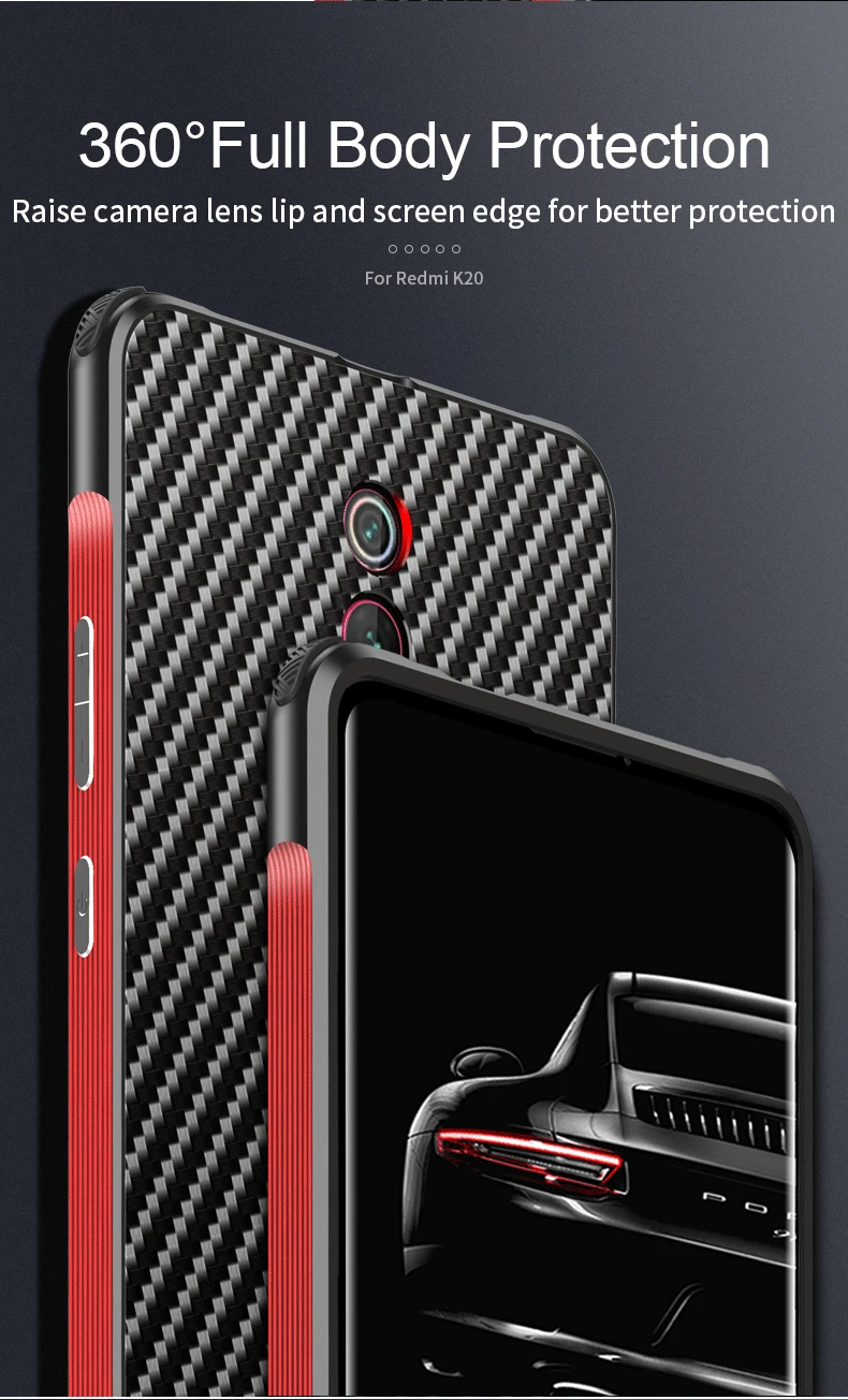 Роскошный Алюминиевый металлический чехол для Xiaomi mi 9 T/Pro/Red mi K20/Pro ультра тонкий жесткий карбоновый элемент задняя крышка чехол красный mi K20