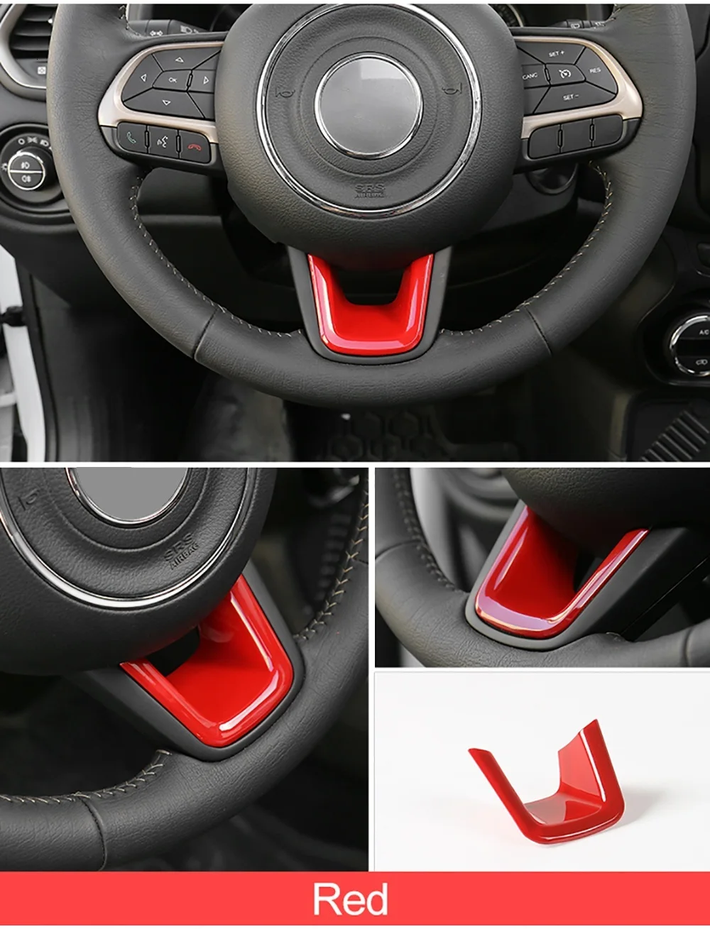 MOPAI ABS украшение для салона рулевого колеса автомобиля накладка наклейки для Jeep Renegade+ для Jeep Compass+ Стайлинг автомобиля