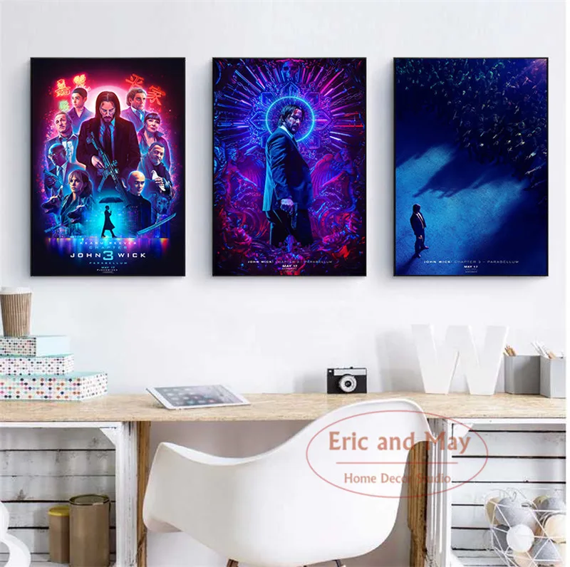 

John Wick Parabellum Movie Series Posters And Prints Canvas Painting Wall Art Picture Vintage Decorative Home Decor Tableau