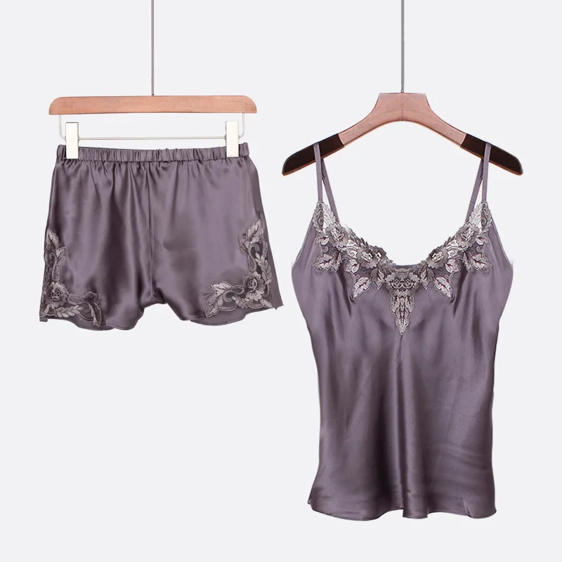 2 шт. черный Пижамный костюм с аппликацией сексуальная пижама для молодых девушек