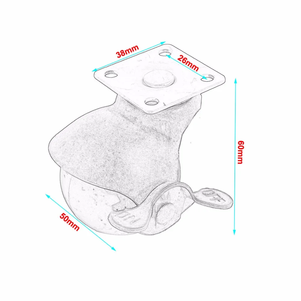 Вращающаяся пластина диаметр 50 мм поворот на 360 градусов круглая с капюшоном