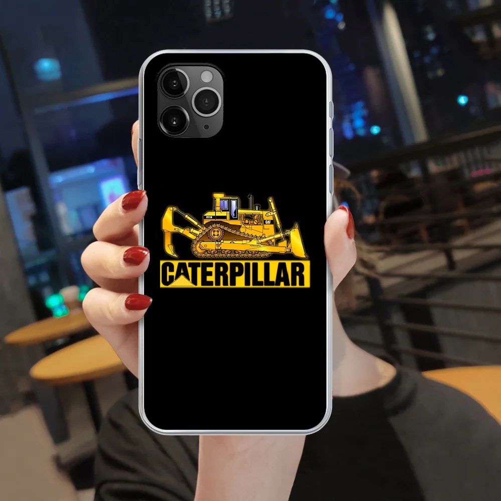 

Caterpillar car Phone Case cover For iphone 5 5S 6 6S PLUS 7 8 12 mini X XR XS 11 PRO SE 2020 MAX transparent back tpu funda