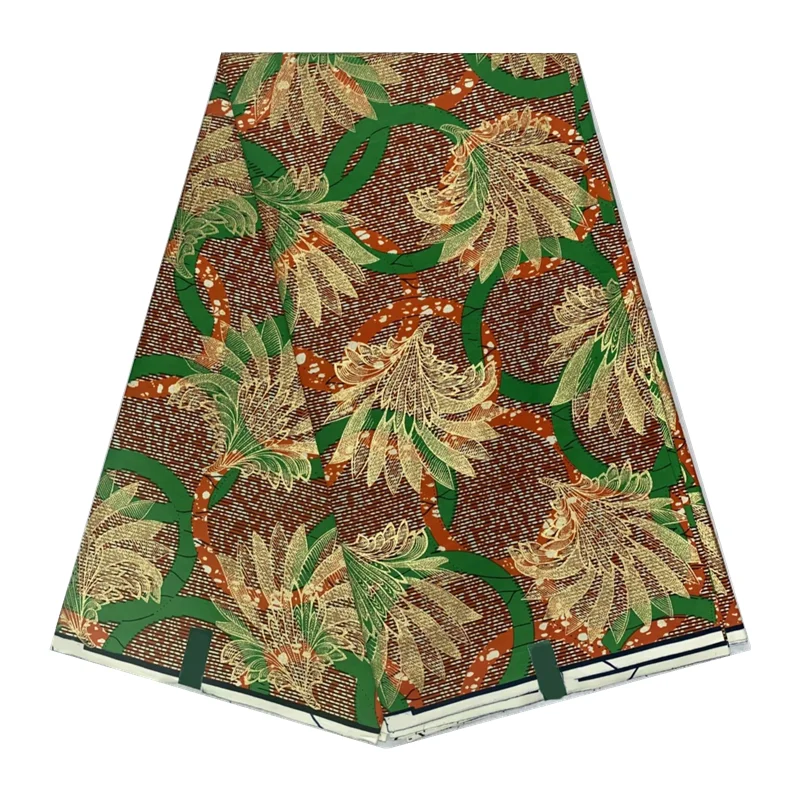 

Новинка, Африканское Золотое воск, искусственное покрытие, Высококачественная печать, нигерийский Анкара, мягкое шитье, 6 ярдов, свадебное п...