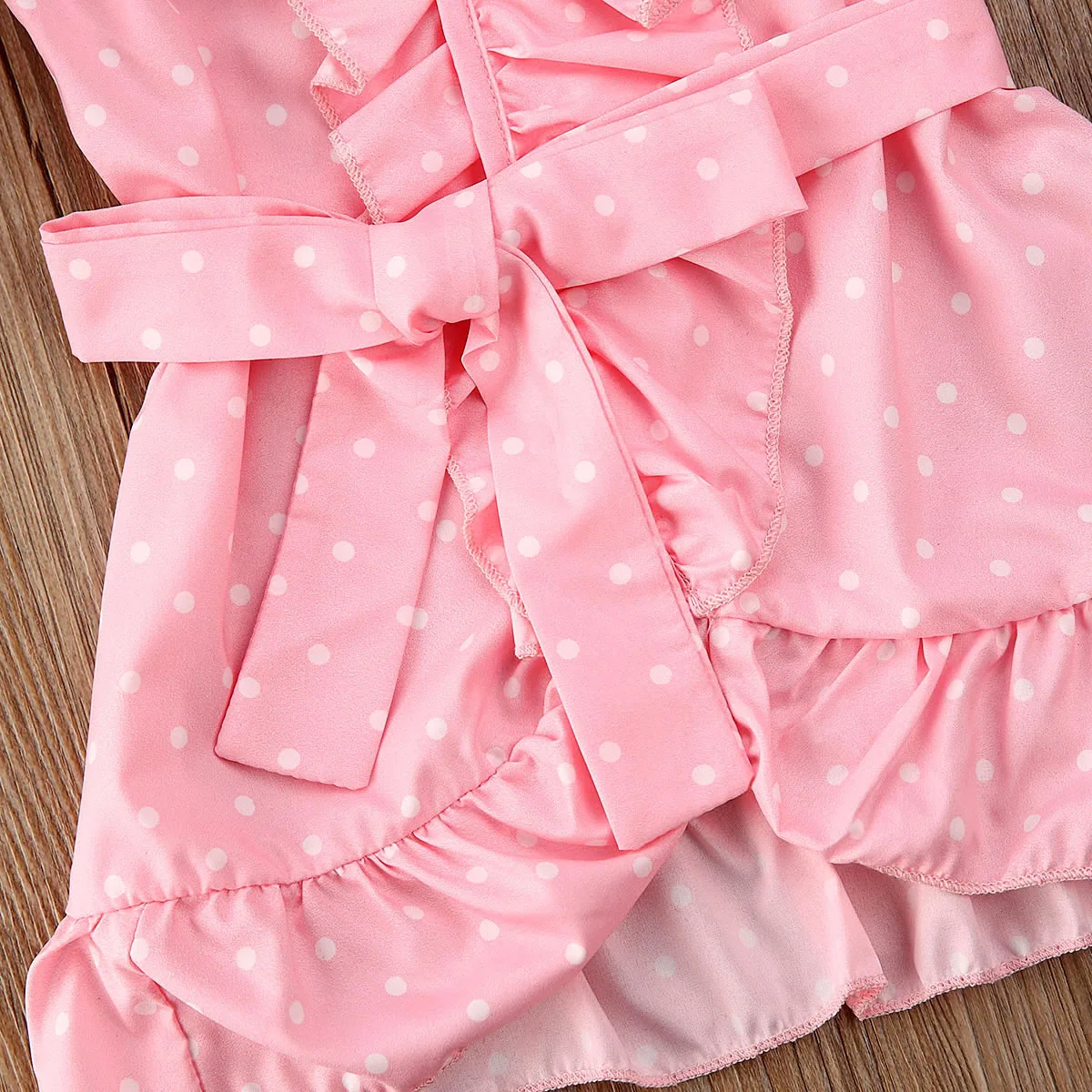 2020 Baby Summer Clothing Toddler Girl Kid Clothes Sling Polka Dot Dress Strap Ruffled Outfit Gown | Детская одежда и обувь