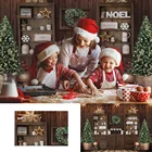 Рождественский дом фотографический фон Рождественская елка уличный свет фотография Фон Ночная семейвечерние фоны