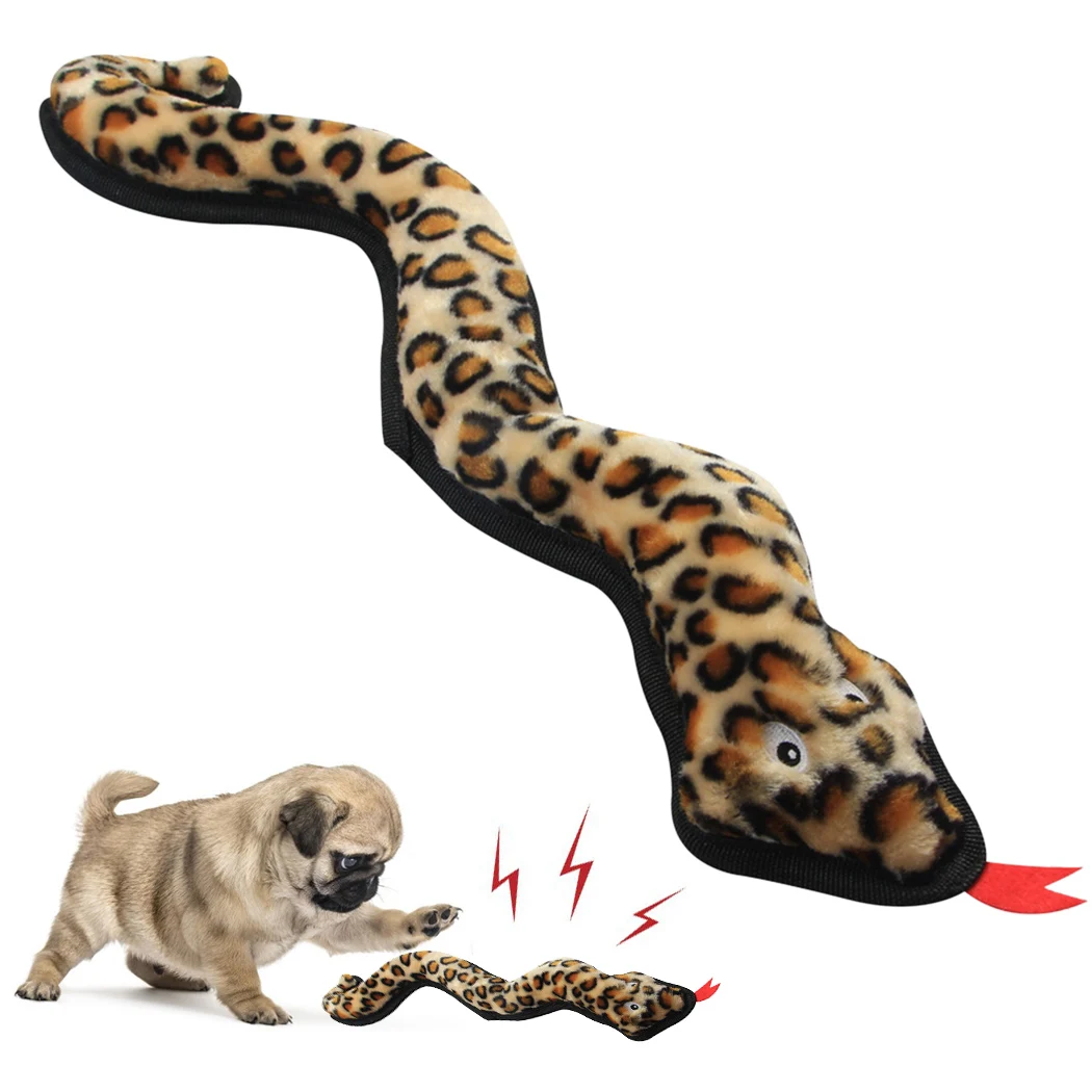 Жевательная игрушка для собак Симпатичная плюшевая в виде леопарда укуса собаки