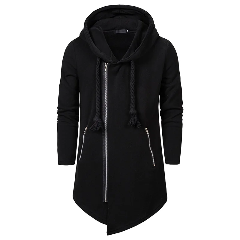 Зима 2019 Европейская и американская мода Мужская черная серия assassin creed толстовка с