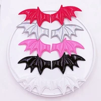 5pair pretty pu leather devil wings patches wedding appliques diy hair clip bow accessories sewing supplies craft xe41