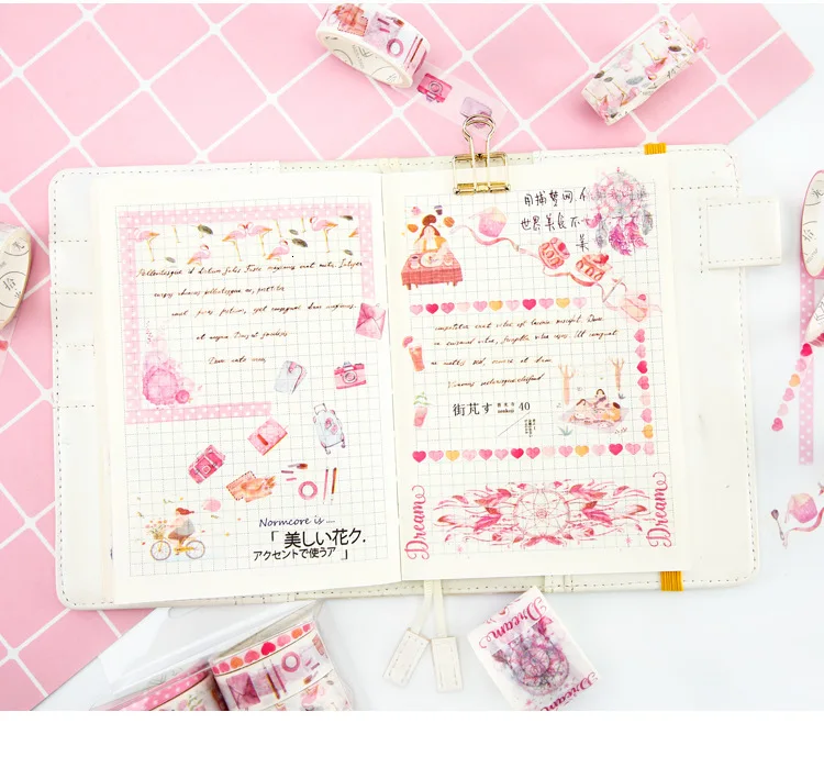 8 шт./лот литературный Фольга Сделай Сам лента для декорации Washi Скрапбукинг клейкую ленту наклейки Скрапбукинг Washitape стиральная лента 024027
