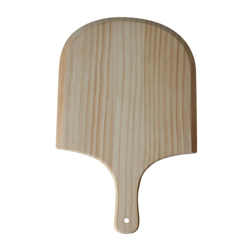 

14 Inch Natural Wooden Pizza Tray Plate Charcuterie Board Pizza Spatula Shovel Paddle Baking Bakeware Pizza and Bread Tray Pizza