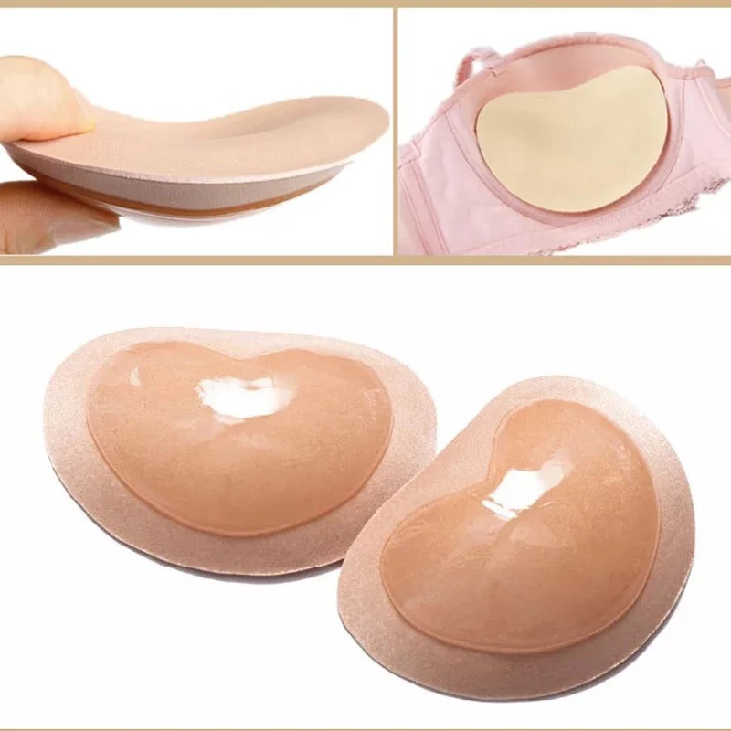 

Womens Sticky Bra Thicker Sponge Bra Pads Breast Push Up Enhancer Removeable Adding Inserts Cups For Bikini Swimsuit Girls