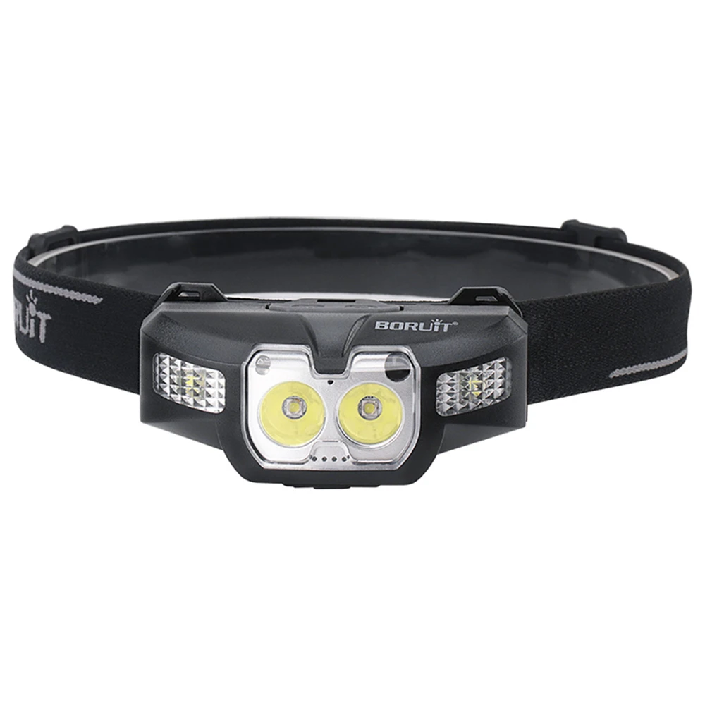 BORUiT B30 светодиодный ИК движения Сенсор налобный мини-фонарь 2* XP-G2+ 2*3030 красный светильник 5-режим головной светильник Перезаряжаемые Головной фонарь для охоты, светильник