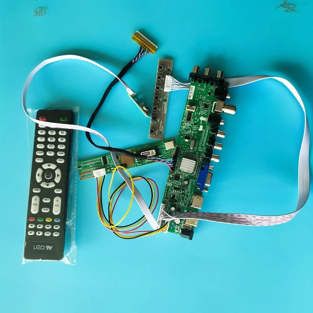 

Kit For B154EW02 V3/B154EW02 V4 1280X800 TV VGA USB AV 1 CCFL LCD 30pin Controller board DVB-C DVB-T Digital HDMI Panel remote