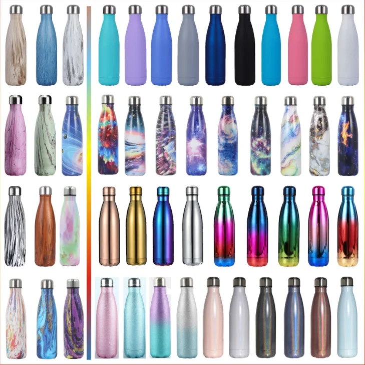 

500ml Double-Wall Insulated Stainless Steel Thermos Mug Coke Shape Sport Water Bottle For Girls Vacuum Flask Travel Mug Cup