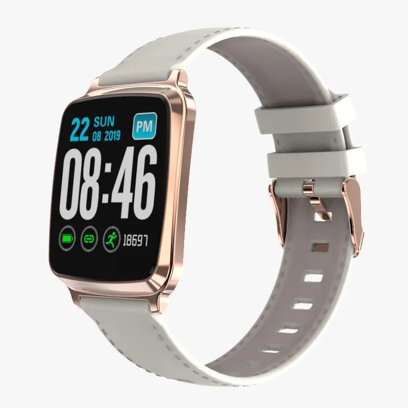 WP-M8-GD Wearpai Смарт-часы водонепроницаемые M8 кровяное давление фитнес-трекер монитор сна управление музыкой полный экран сенсорный для iphone - Цвет: WP-M8-GD