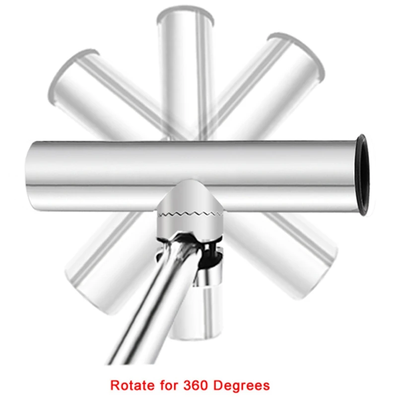 

Rail Mount Stainless Steel Fishing Rod Holder Rack Pole Bracket Support With Clamp On 3/4 To 1 Inch Marine Boat Hardware
