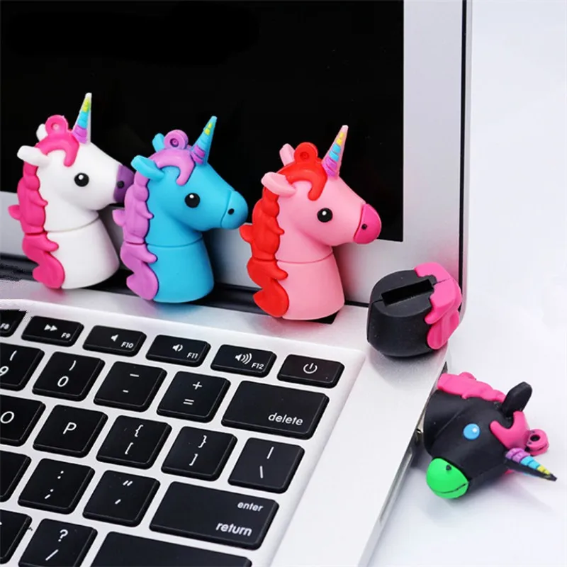 

usb flash drive 64GB cartoon usb stick Pen drive 16GB pendrive 32GB Flash memory stick 8GB 4GB cle usb2.0 128GB new cute unicorn