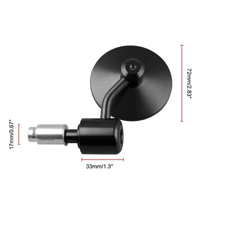 Зеркало заднего вида мотоциклетное круглое 7/8 дюйма 1 пара | Автомобили и