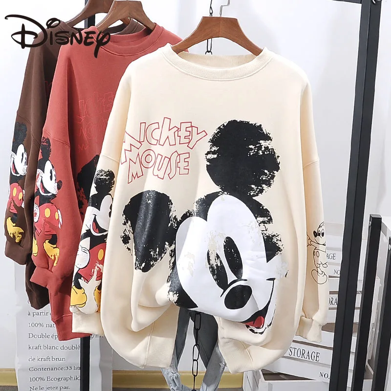 

Женский свободный пуловер с круглым вырезом и принтом