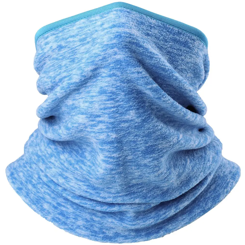 Sky Blue Зимняя флисовая термальная Балаклава, повязка на голову, повязка на голову, маска для лица на половину, для холодной погоды, теплый трубчатый шарф, бандана для женщин и мужчин - Цвет: Sky Blue