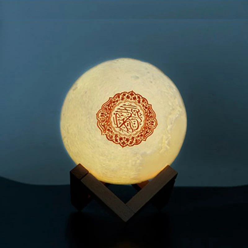 Bluetooth-compatible Speakers Colorful Spherical Moon Lamp 3D Touch Pattern Moonlight With Remote As Gift Room Decoration
