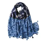 Новинка 2021, летний женский шарф в Испании, пляжный хиджаб с принтом в богемном стиле, шали и палантины, женский платок, длинная бахрома, Пашмина, бандана, палантин