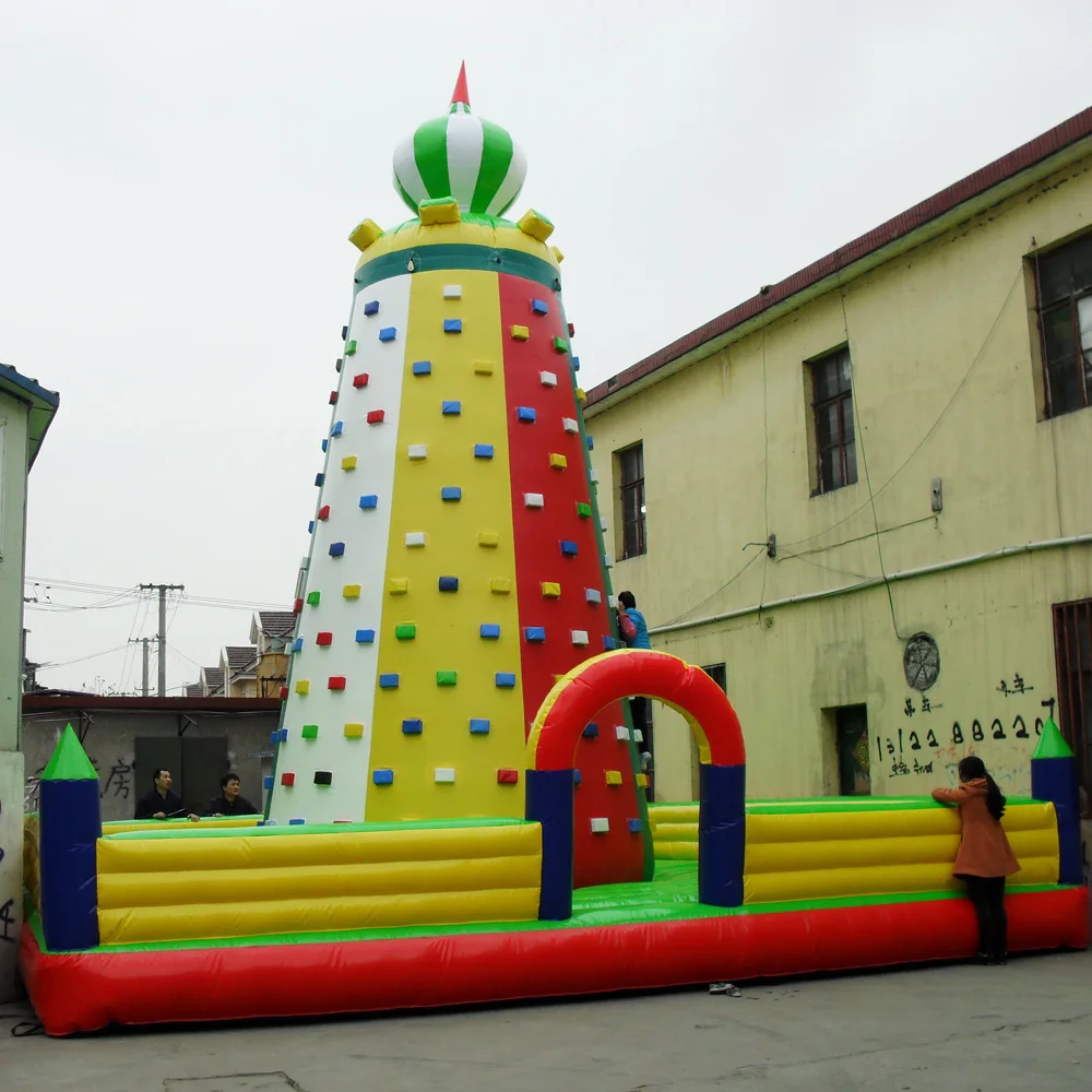 

inflatable climbing wall kids entertainment in amusement park