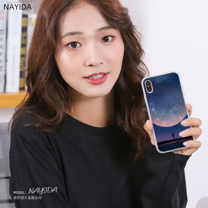 Мягкий прозрачный чехол NAYIDA для Samsung S9 S8 S7 S6 S5 S4 S10 S11 Edge Galaxy Note 10 Plus 9 Звездный день