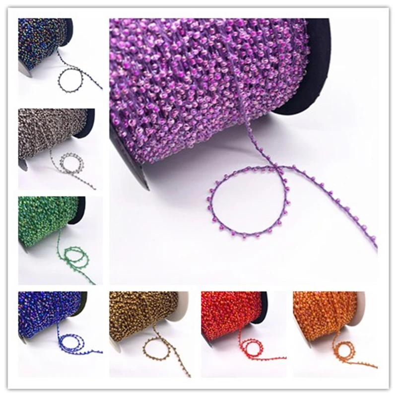 Новинка 5 ярдов стеклянные бусины ручной работы 2 мм для ожерелий браслетов